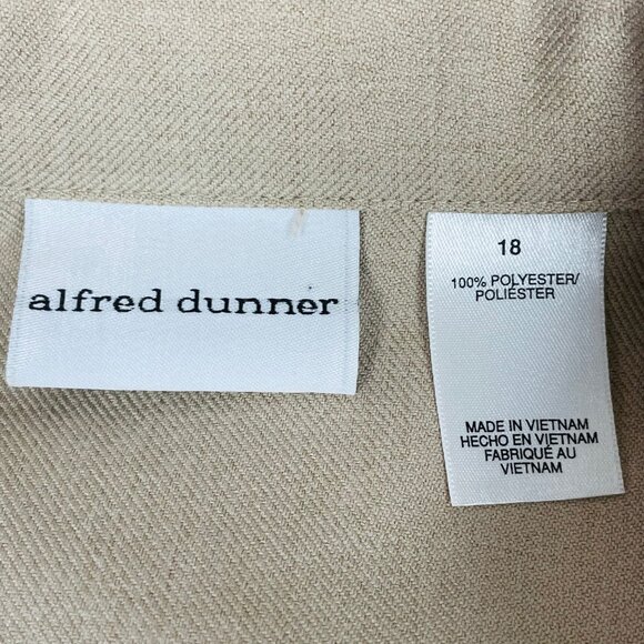 Alfred Dunner Beige Blazer Sz 18 Office Career Mature Capsule Neutral Staple - Picture 6 of 6